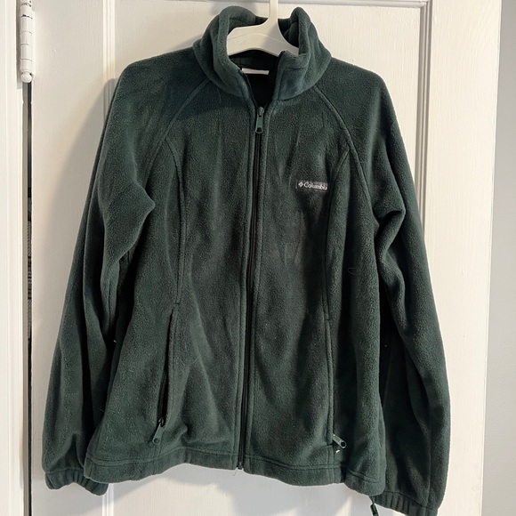 Green Columbia Fleece Zip Sweatshirt - Picture 1 of 4